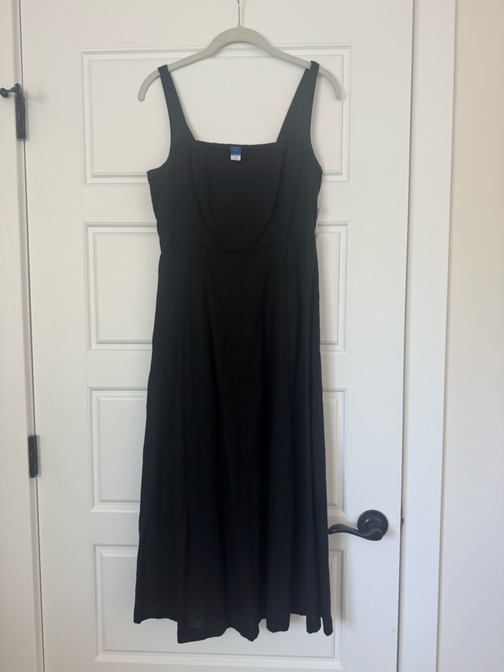 NWT: Old Navy Black Square-Neck Linen Dress Size Small